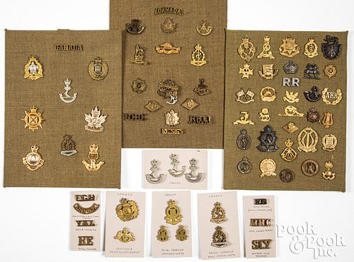 Misc. metal and cloth Canadian military insignias