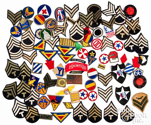 Group of US WWII military uniform patches