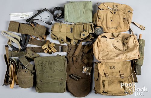 Group of miscellaneous military issued accessories