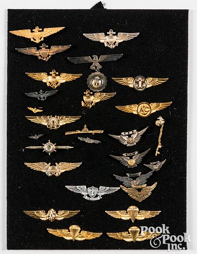 US Navy military clasps, crew member pin, tie pins