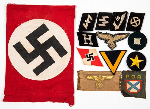 Group of German WWII small flags