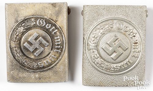 Two German WWII Police enlisted man belt buckles