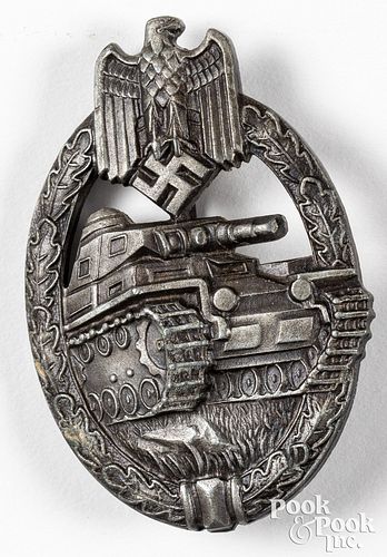 German WWII silver Panzer Assault badge