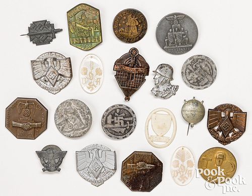 Twenty miscellaneous German WWII tinnies