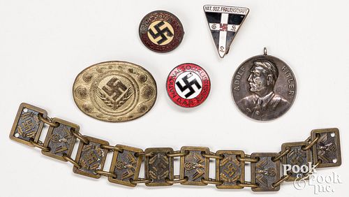 German WWII grouping, to include a RZM enameled NS