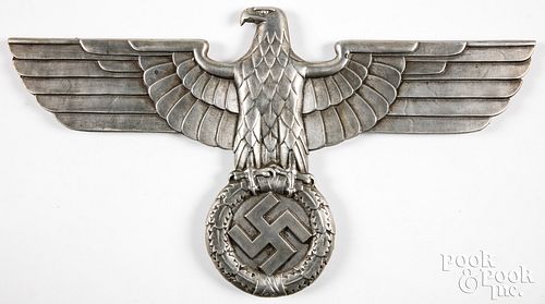 Rare large German WWII aluminum eagle for railroad
