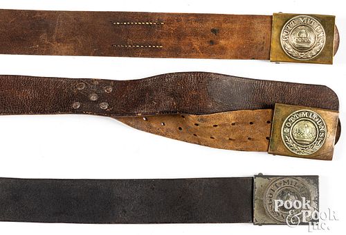 Three German after WWI belt and buckles