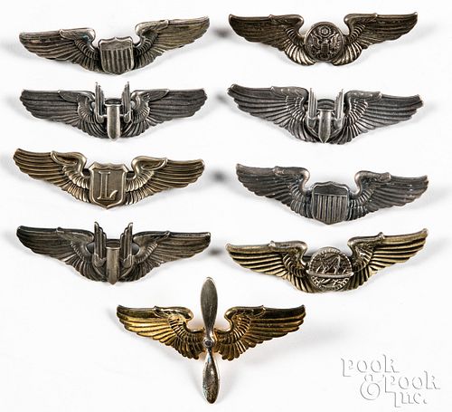 US WWII and after air corps wings, some sterling