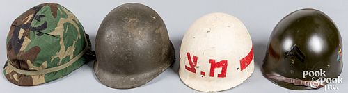 US WWII and after military helmets