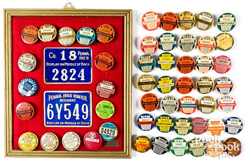 140 Pennsylvania fishing license buttons