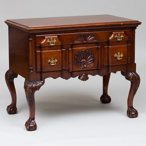 American Chippendale Style Carved Mahogany Low Boy, of Recent Manufacture