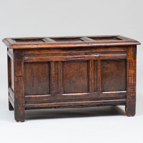 William and Mary Paneled Oak Blanket Chest