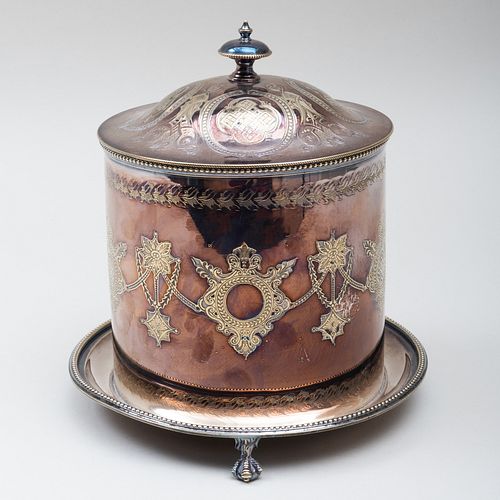 English Silver Plate Biscuit Barrel
