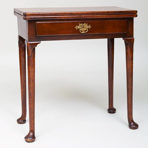 George II Mahogany Fold Over Games Table