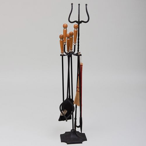 Set of Wrought Iron Fire Tools, of Recent Manufacture