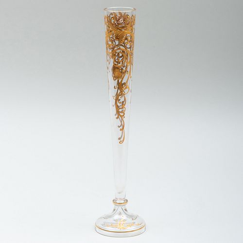 Gilt Glass Vase, Possibly Moser