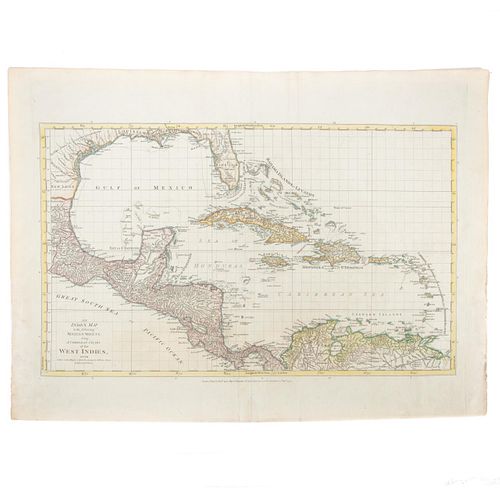 THOMAS JEFFERYS, CARIBBEAN, CENTRAL AMERICAN MAP