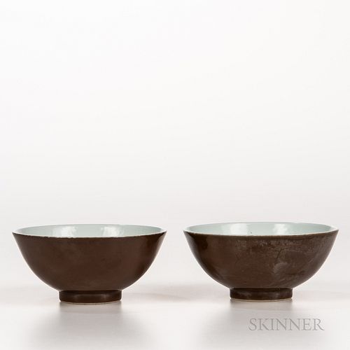 Pair of Batavia-glazed Bowls