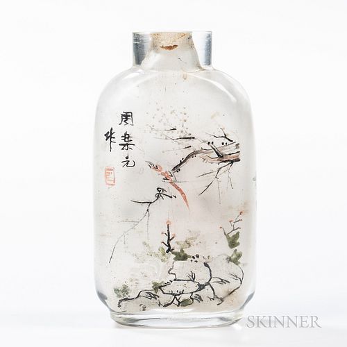 Interior-painted Glass Snuff Bottle