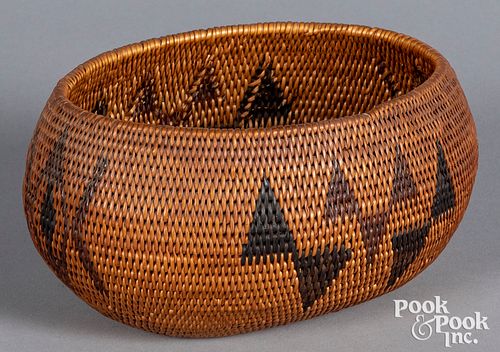 Pomo Native American Indian woven gift basket