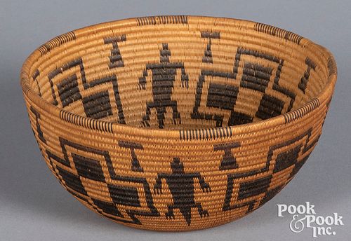 Native American Indian coiled basket