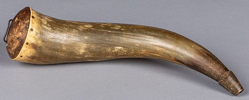 Scrimshaw powder horn, dated 1773