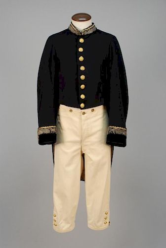 GENTS COURT SUIT with ORDER of the GARTER MOTTO BUTTONS, 1840.