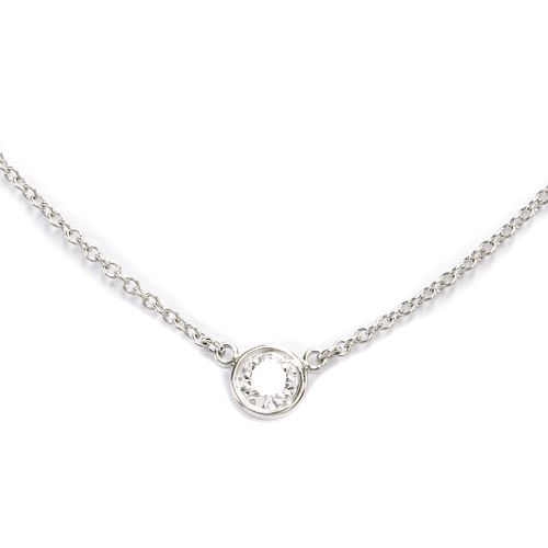 Tiffany Diamonds By The Yard Platinum Diamond Women's Pendant Necklace Carat/0.2