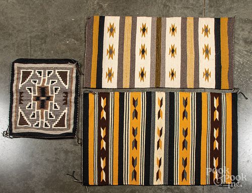 Three vintage Navajo textiles