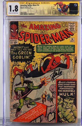 Marvel Amazing Spider-Man #14 CGC 1.8 Sgd Stan Lee