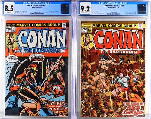 Marvel Conan the Barbarian #23 #24 CGC 8.5 9.2
