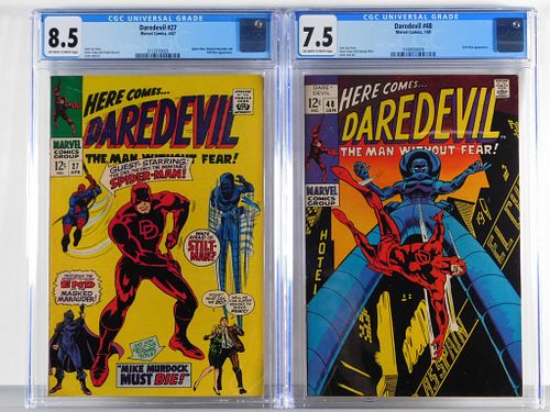 2PC Marvel Comics Daredevil #27 #48 CGC 8.5 7.5