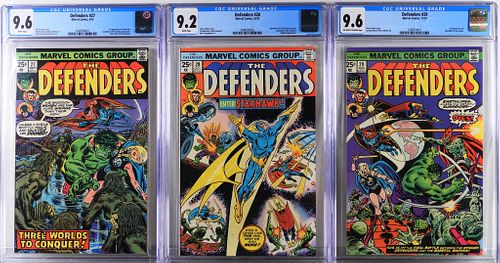 3 Marvel Comics Defenders #27 #28 #29 CGC 9.6 9.2