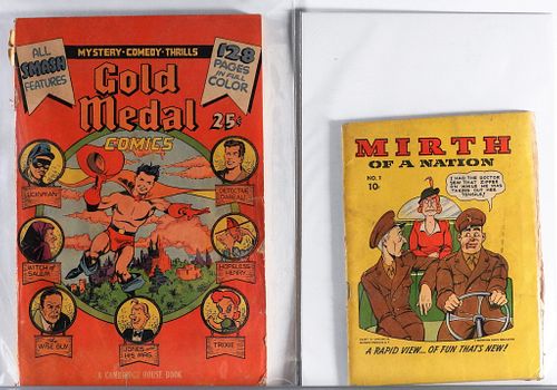 2PC Gold Medal Comics & Mirth of a Nation #1 Group