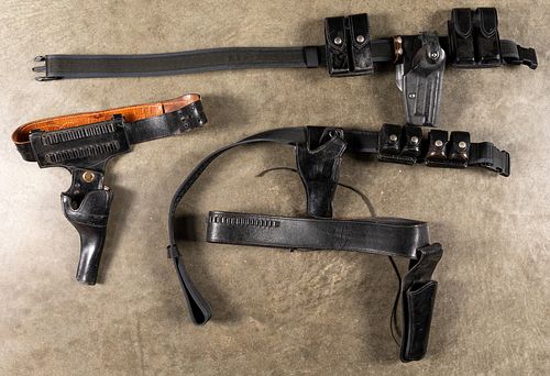 Group of holsters and gun belts