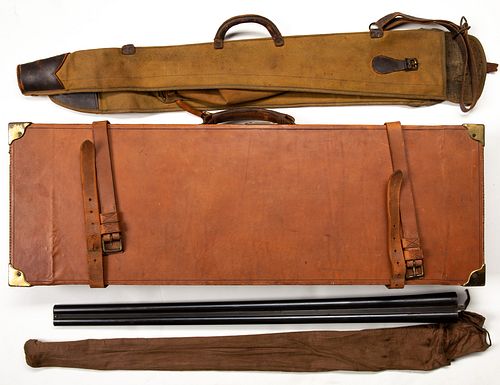 Early 20th century leather gun case