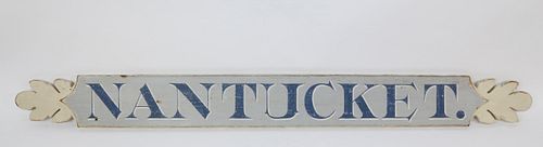 Carved and Painted Nantucket Quarterboard