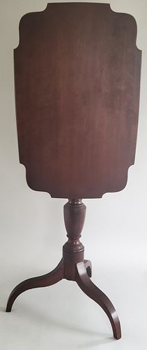 American Mahogany Tripod Tilt Top Candlestand, 19th Century