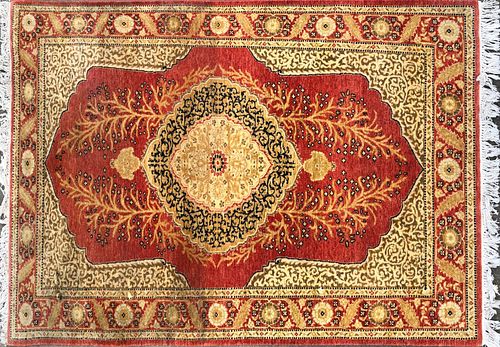 Hand Knotted Wool Indian Persian Carpet