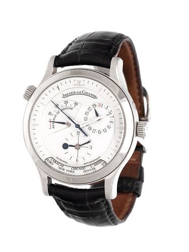 JAEGER-LeCOULTRE, STAINLESS STEEL REF. 142.8.92 'MASTER CONTROL' WORLD TIME WRISTWATCH