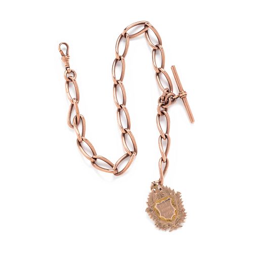 9K PINK GOLD FOB CHAIN