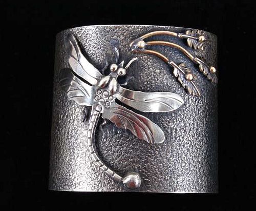 Armand American Horse Dragonfly Silver Bracelet sold at auction on 10th ...