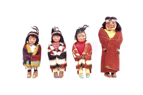 Collection of Children's Skookum Doll c. 1920s-30s
