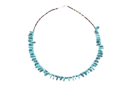 Navajo Heishi & Lone Mountain Beaded Necklace