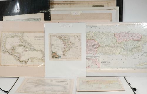 (16) 19TH C. MAPS OF THE WEST INDIES IN FOLIO, SHRINKWRAPPED