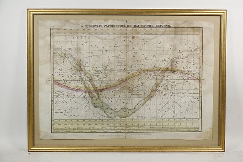 SCARCE 1835 MAP OF THE HEAVENS