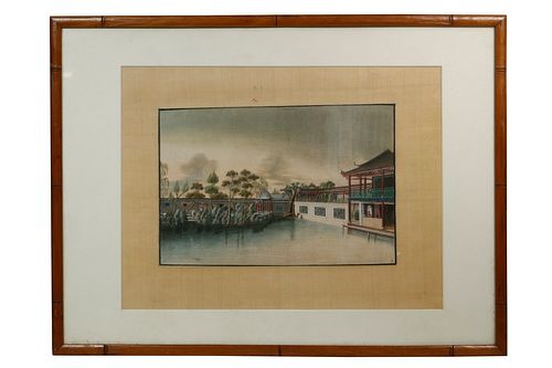 19TH C. CHINESE WATERCOLOR ON SILK