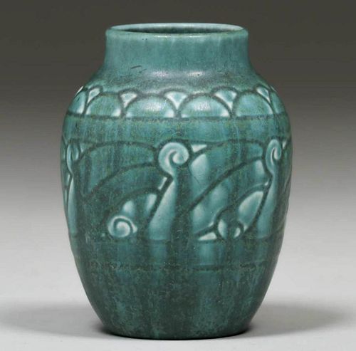 Rookwood Pottery #2854 Matte Turquoise Vase 1926