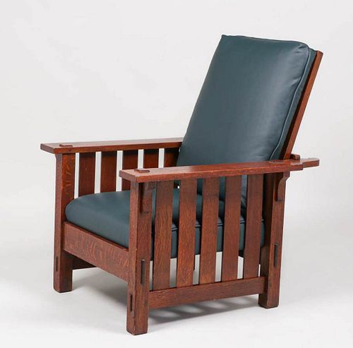 L&JG Stickley Onondaga Shops #498 Slatted Morris Chair