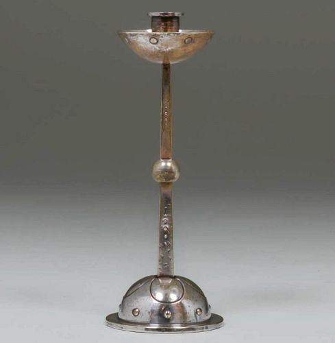 WMF Secessionist Silver-Plated Candlestick c1905